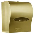 Macfaucets Touchless Paper Towel Roll Dispenser In Satin Brass ATD-10 SB